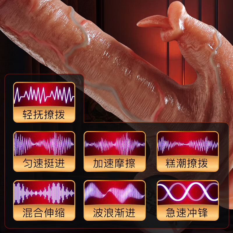 Jiuai simulated dildo for female masturbation, fully automatic retractable heating gun machine, penis adult sex toy, 3.4cm diameter toy for couples, dedicated for women, adult decompression artifact, self-use comforter, massage stick