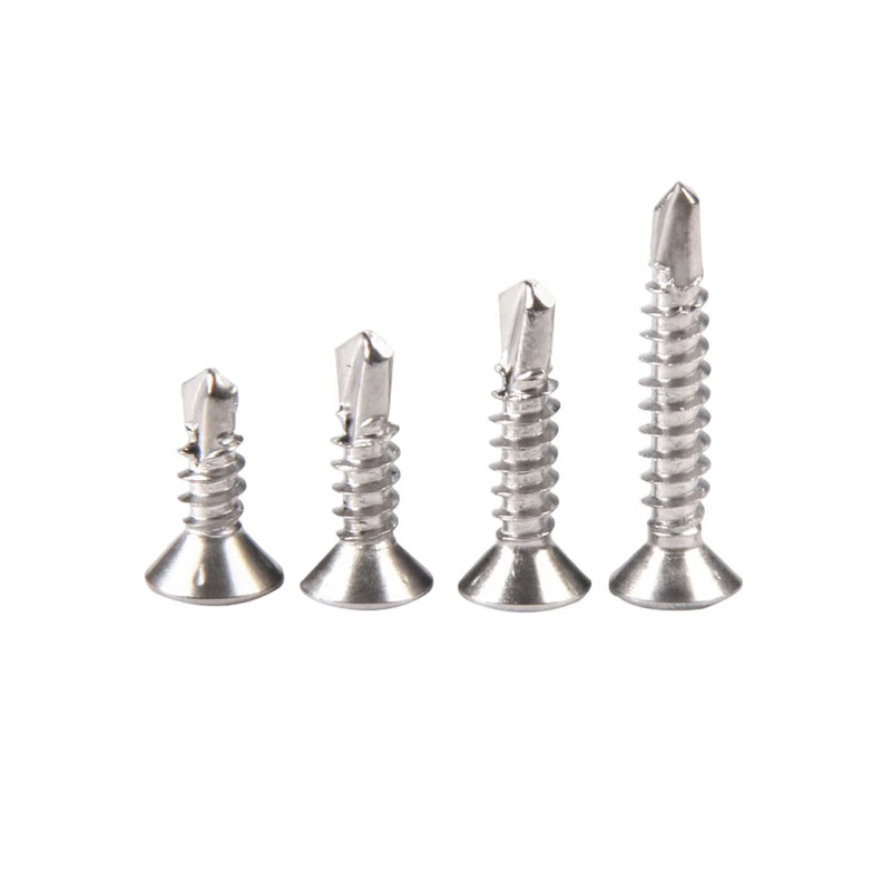 Yongli Shang 410 stainless steel cross countersunk head drill tail screws self-tapping self-drilling dovetail nails ST4.2*32 100 pieces 410
