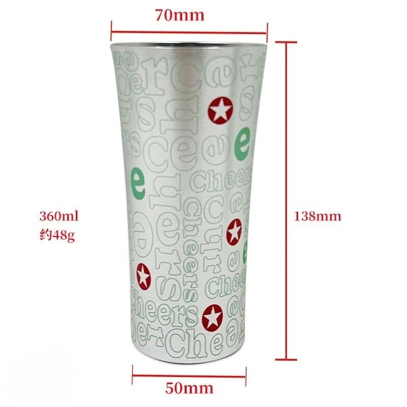 FANCYCHIC Heineken Beer Cup Changing Temperature Water Cup Cold Drink Color Changing Cup Small Waist Anti-fall Water Cup Water Cup Home Personalized Beer Cup Main Image Model