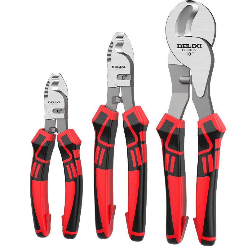 DELIXI ELECTRIC cable cutter, industrial grade wire stripper, special wire cutter for electrician, wire cutter, wire cutter, peeling pliers, industrial reinforced version, 6-inch cable cutter