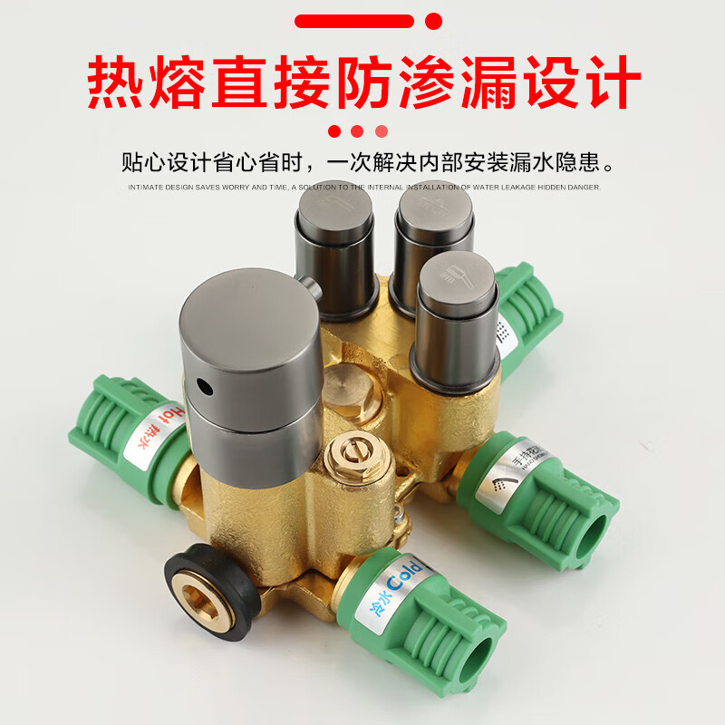 Kohler Concealed Shower Set Mirror Rain Home Bathroom Sprinkler Pre-embedded Hot Melt Hidden Embedded Wall-type Constant Temperature Shower Constant Temperature Push-Button-Three Functions (Gun Gray)