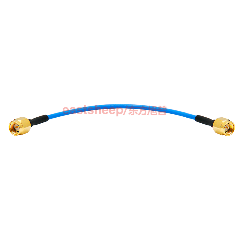 Oriental Xupu KTR086/RG405 semi-flexible connecting cable SMA-JJ stainless steel SMA male to SMA male 12G blue 086 semi-flexible SMA-JJ 0.8m