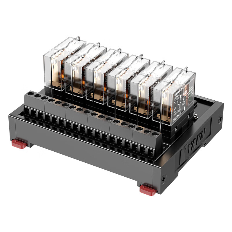 Omron optocoupler isolation relay module 3.3V24 microcontroller PLC signal amplifier board 8-channel 16-channel module YKM-1Z-G-04 channel trigger voltage 3.3-9V line