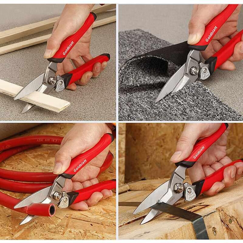 GOLDBLATT American tin scissors forged scissors electrician scissors aviation leather carpet cutting wire trough wire cable G08208 forged tin scissors thin wire electric
