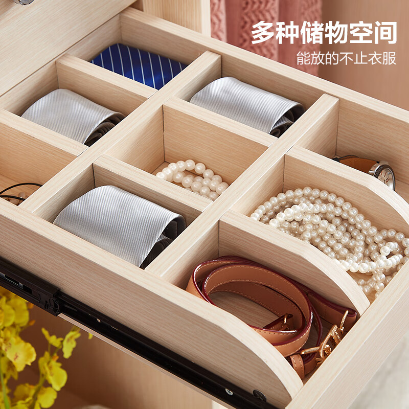 Quanyou Home Modern Simple Finished Wardrobe Master Bedroom Wall Wardrobe Home Storage Storage Clothes Cabinet Furniture Five-Door Wardrobe