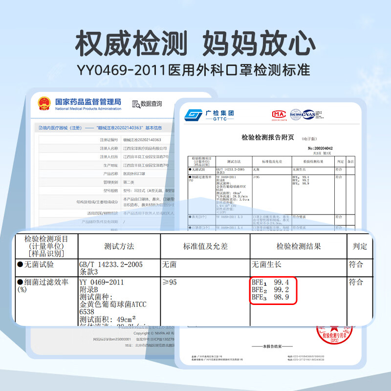 SHIDICO medical surgical masks individually packaged 30 pieces children's masks 3-6 years old 3D grizzly bear