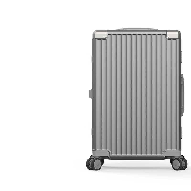 Roaming suitcase trolley case large capacity men's and women's high-looking travel luggage password case leather case 24-inch champagne gun