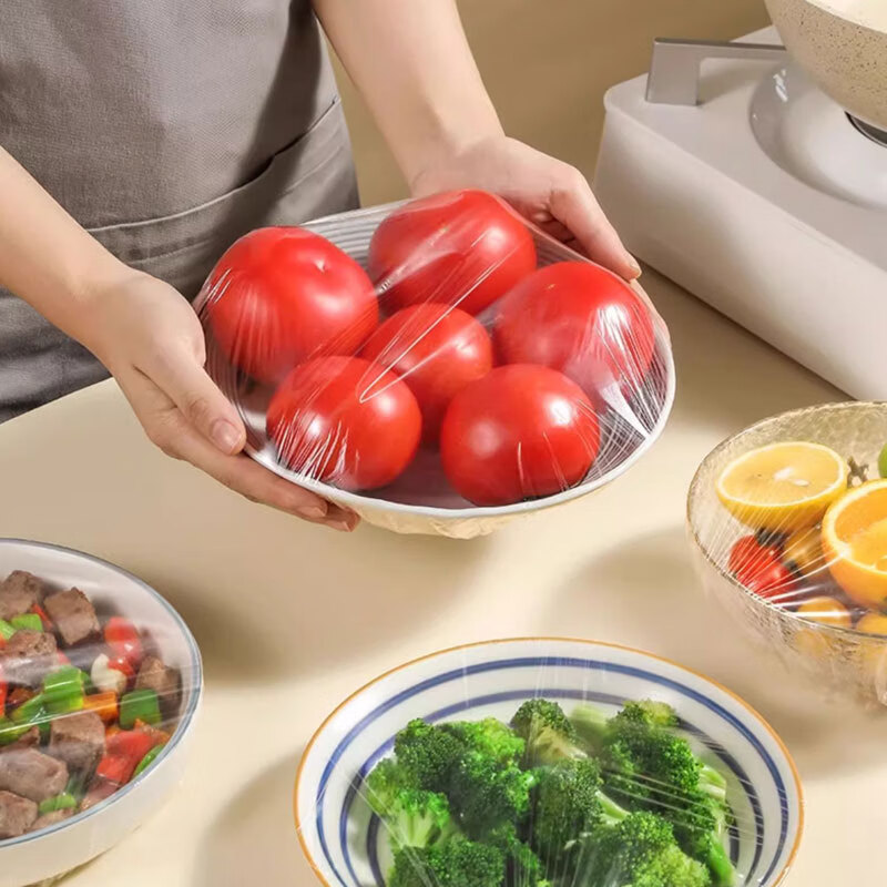 Home KATEI STORY Japanese antibacterial fresh-keeping cover food-grade disposable plastic wrap cover fresh-keeping bag bowl cover kitchen leftover fresh-keeping cover