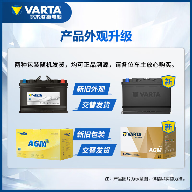 VARTA car battery start and stop AGM36 H7 80AH Audi/BMW/Mercedes-Benz trade-in