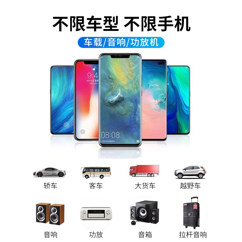 Haisnail Car Bluetooth Receiver 5.4USB Clear Audio AUX Dual Output Car Amplifier Old Audio Converter 5.4 Bluetooth Receiver Compatible with All Types of Cars/Audio Official Standard