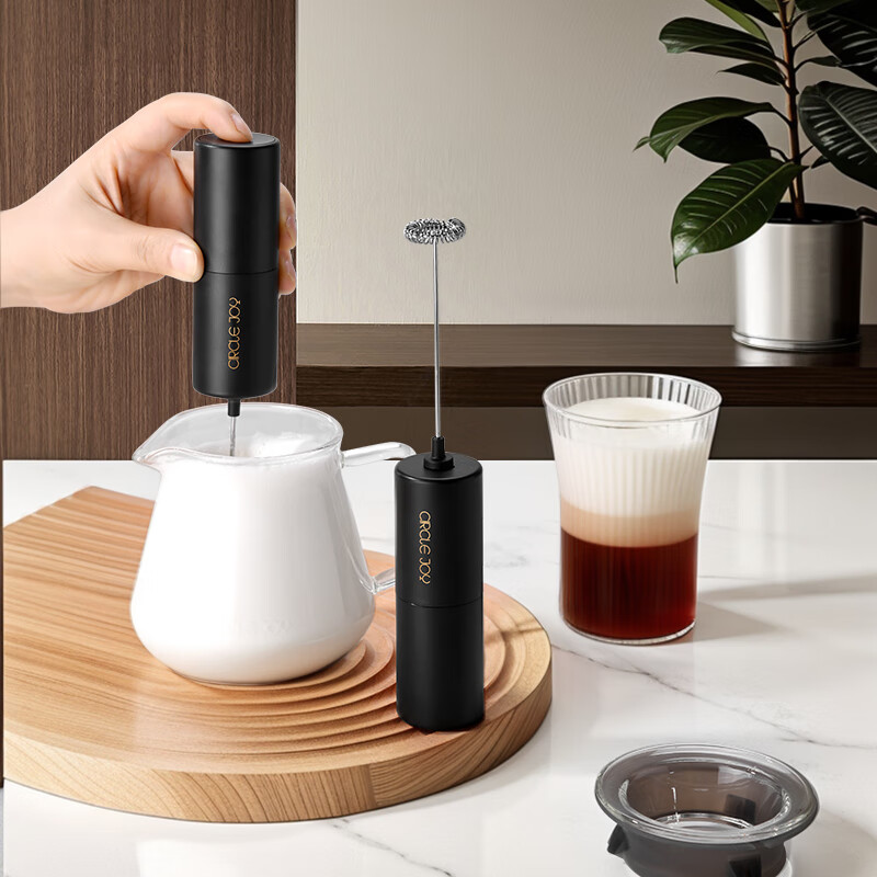 Circle Joy hand-brewed coffee pot set, hand-grinding coffee machine, hand-cranked coffee bean grinder, wooden rack storage set, 10 pieces