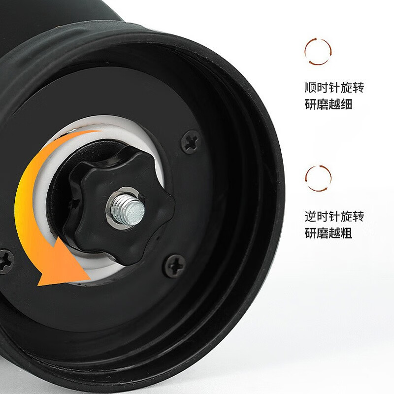 Zhenxiqi hand grinder manual coffee bean grinder hand ground coffee beans household portable multi-function grinder double can black