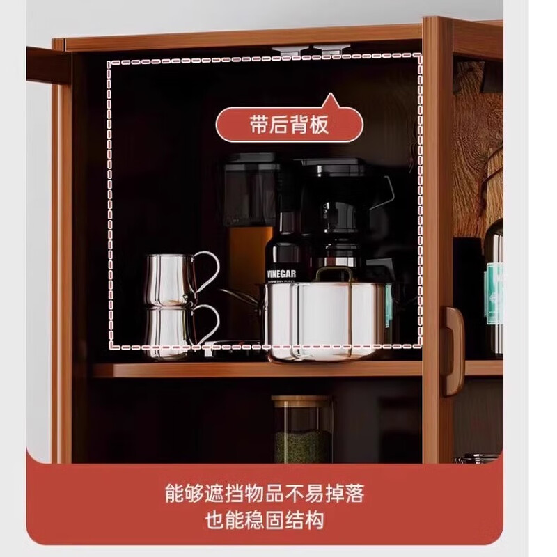 Mihao (MIHAO) sideboard against the wall integrated storage cabinet kitchen storage cabinet cupboard multi-functional cabinet living room storage cabinet wine cabinet 8 doors 2 drawers cream white 120*30*174CM fully installed door-to-door installation