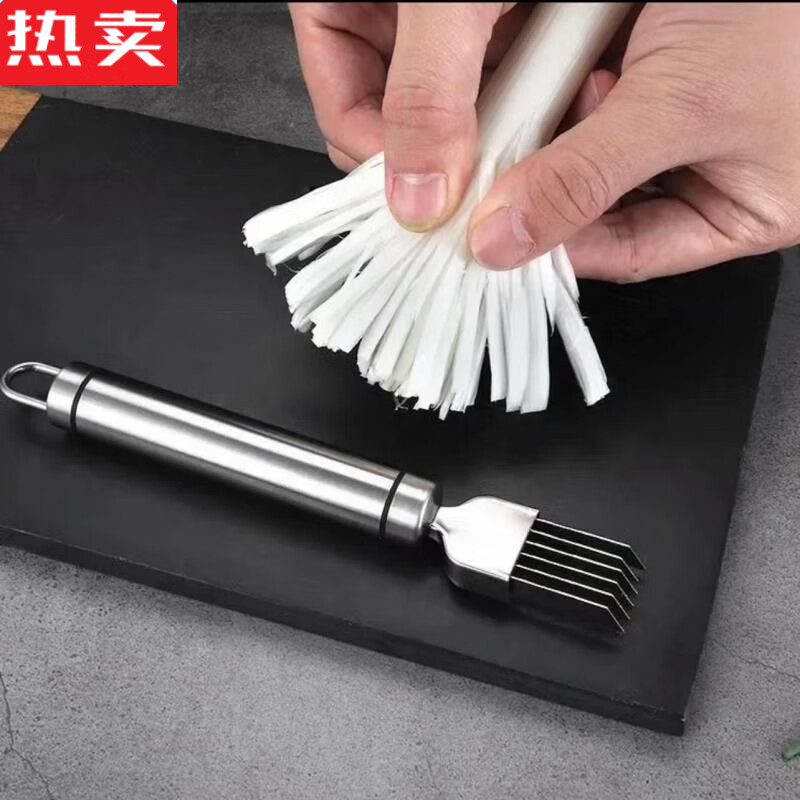 Tuojin German imported high-quality stainless steel household multifunctional onion shredding artifact scriber knife for shredding green onions and celery buy 1 get 3 free onion cutting knife + 3 dumpling spoons