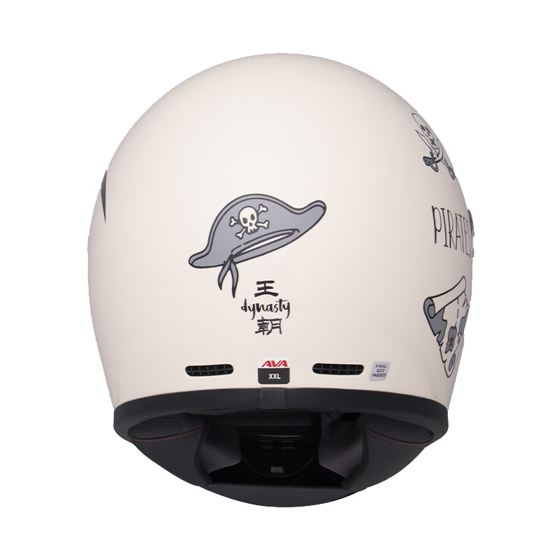 AVA dynasty retro helmet for all seasons, universal men's and women's motorcycle full helmet, motorcycle cruise helmet, spring and summer half helmet, little pirate must-have, post pictures and consult customer service XL