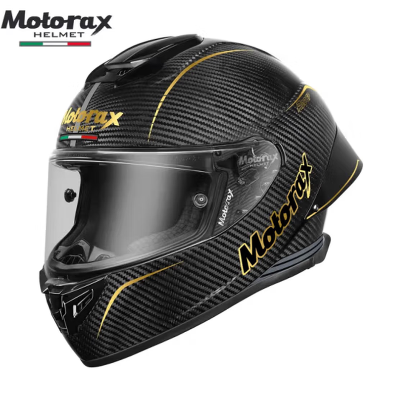 MOTORAX R90GP motorcycle full-face carbon fiber helmet men's and women's four-season anti-fog track motorcycle large rear wing light XXL