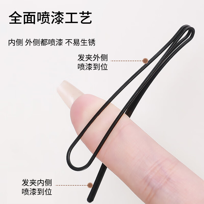 Skin Beauty Black Hair Clips 12-Piece Combination, Broken Hair Organizer, Invisible Hair Clips, Bangs Side Clip MF8853