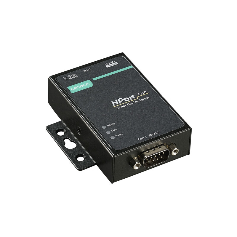 MOXA NPort 5110 1-port RS-232 serial device networking server