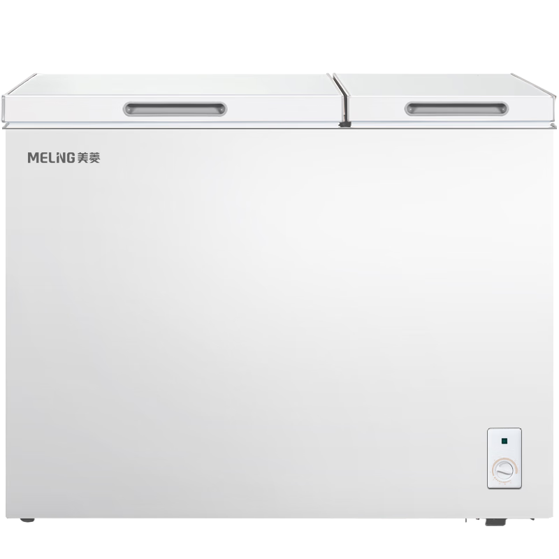 Meiling (MEILNG) first-class energy-saving double-door double-temperature freezer home commercial deep-freezing quick-frozen primer large capacity refrigeration and freezing dual-use 278 liters dual-temperature butterfly door with sliding glass door 1L