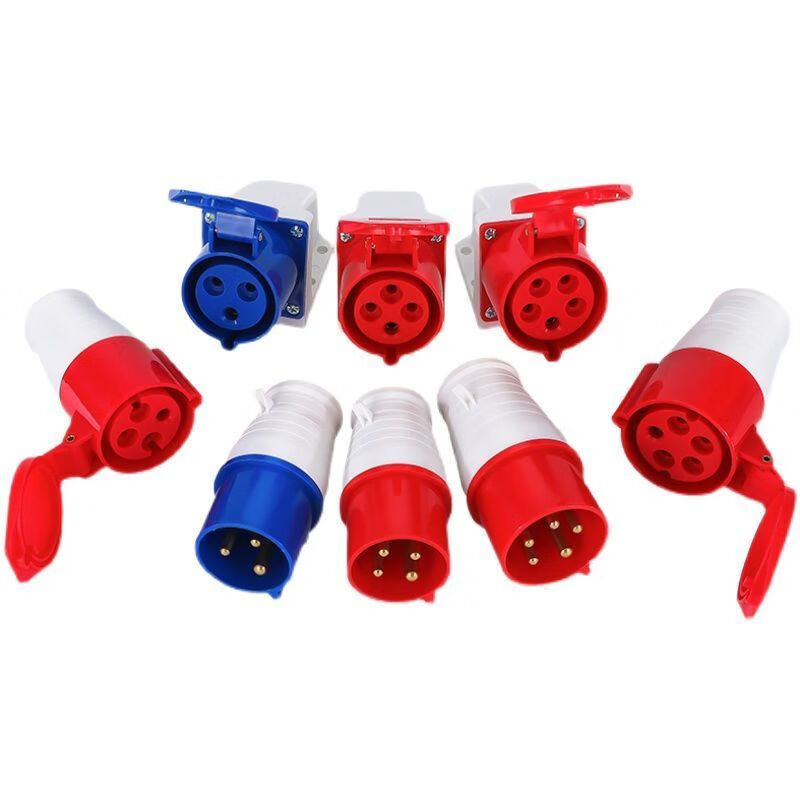 Explosion-proof plug 380v industrial socket aviation docking connector three-phase electricity 34 core 5 holes 16A/32A waterproof not dustproof 4 core 32A plug + connector