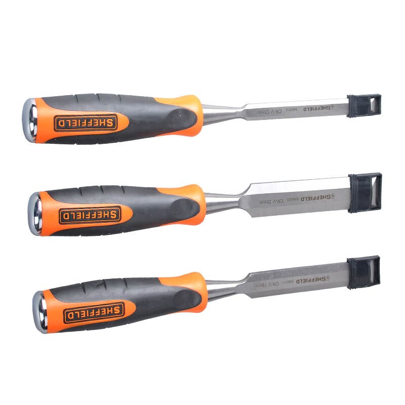 Steel Shield SHEFFIELD S080301 3-piece woodworking chisel set