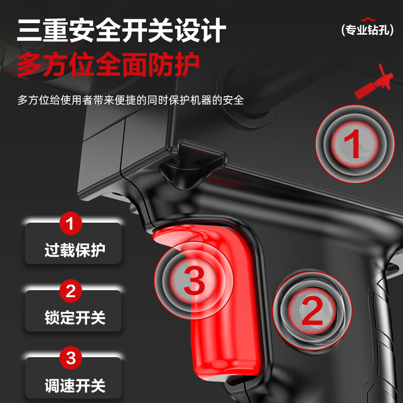 Delixi High Power Diamond Drilling Bracket Water Drilling Rig Center Drill Floor Drilling Press Wall Air Conditioning Hole Opening Machine Mixer 2300W丨180 Type + Water Pump + Water Pipe + Bracket