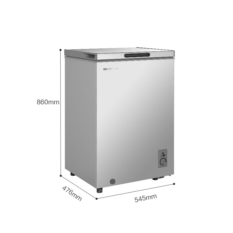 MeiLing 100L one-inverter household refrigeration, freezing, frost-reducing deep-freezer, forced freezing small freezer BC/BD-100DTCQ Star Silver 1L