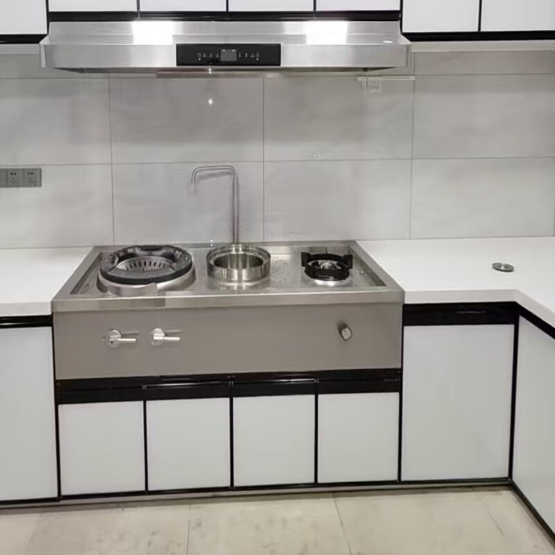 Wen Yijia customized family banquet strong fire stove with fan villa club gas natural gas stir-frying stainless steel cabinet type stove special photo