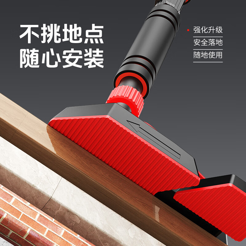 Yuhaomen upper horizontal bar home indoor children's punch-free pull-up device children's single bar lumbar lumbar process traction equipment three-legged anti-slip model 95-125cm + 1 meter hanging ring pair