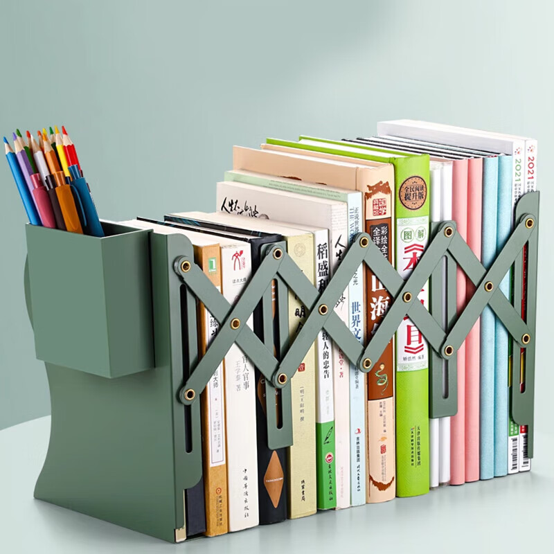 Shiji Notes Retractable Book Stand Desktop Book Stand Book Storage Rack Book Clip Fixed Book Stand Student Table Folding Stand Bookshelf High School Student Classroom Extra Thick White