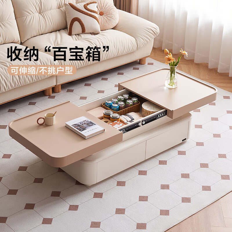 Quanyou Home new retractable functional coffee table living room small apartment home storage storage floor cabinet