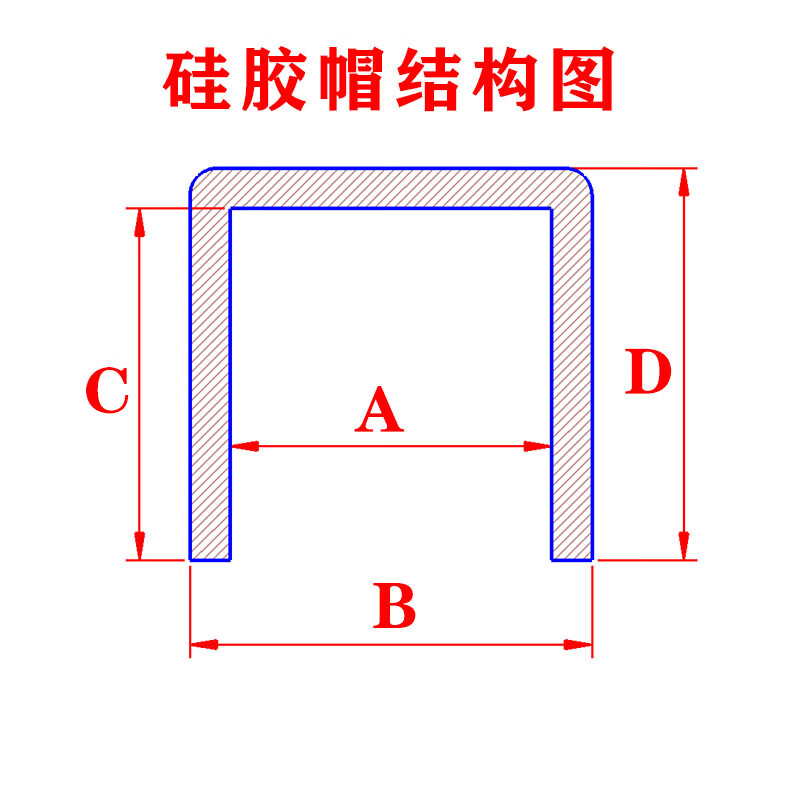 High temperature resistant silicone sleeve, rubber tube cap, silicone cap, spray plating protective sleeve, thread protective cap, rubber sleeve 90, silicone sleeve A=5.7mm (5 pieces)