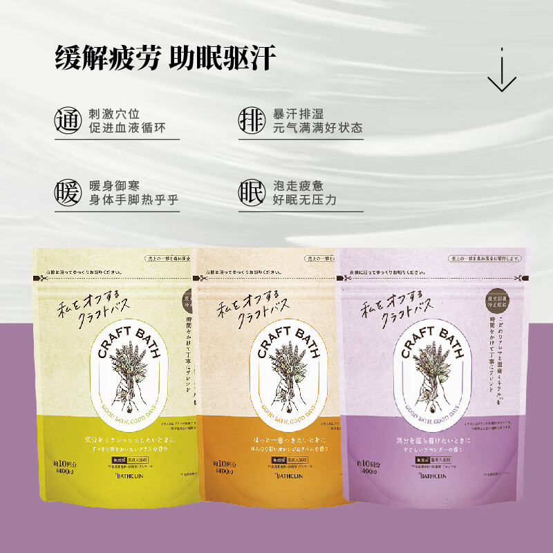 Basulin bath salt 400g lemongrass scent helps sleep, dispels cold and sweats, bath salt New Year's Eve