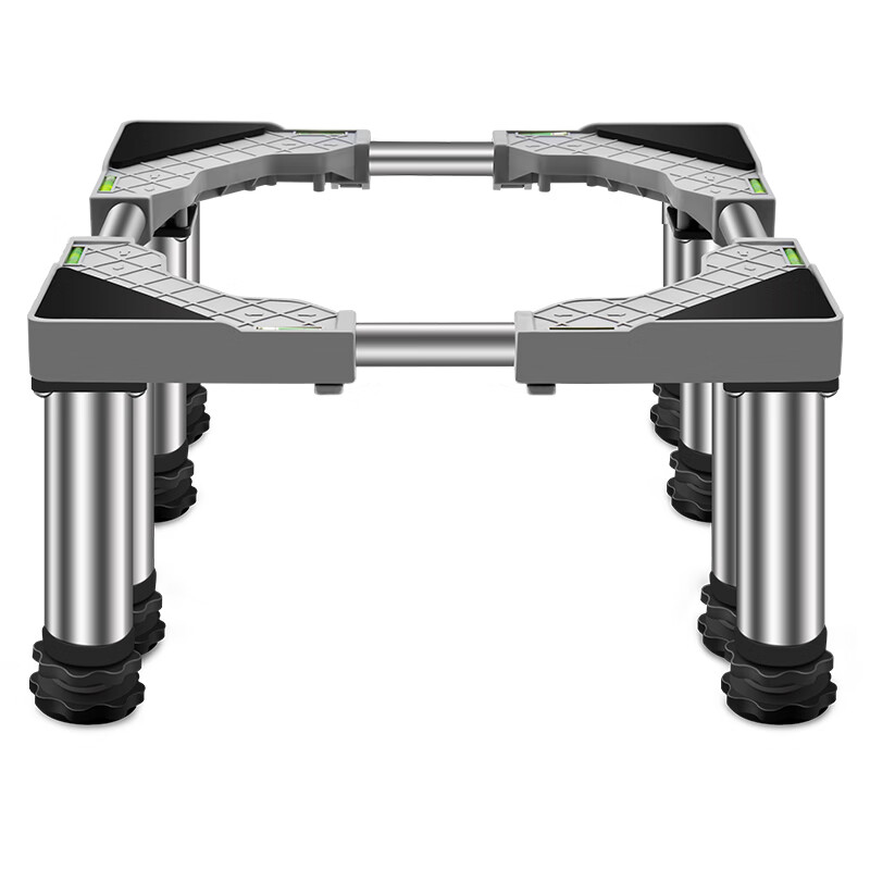 Suitable for heightened stainless steel feet, fully automatic pulsator drum washing machine base, universal refrigerator base, ice making rack, 4 feet (total shelf height 29-32cm) gray