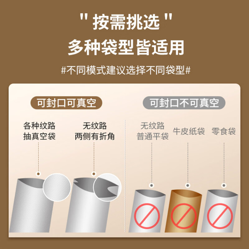 Naitong vacuum packaging machine household sealing machine wet and dry plastic sealing machine meat and seafood fully automatic vacuum packaging machine powerful vacuum + sealing + 10 packaging bags