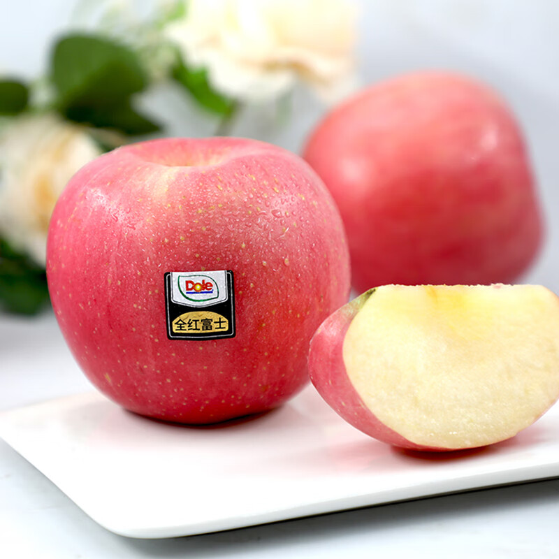 Dole Shandong Full Red Fuji 8kg, 12-14 pieces, single fruit 250g+, overflowing with fruity aroma, free shipping