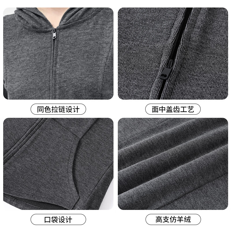 MJ STYLE imitation cashmere hooded slim cardigan with glutinous rice pants for women 2026 spring and autumn new slim slim commuter suit