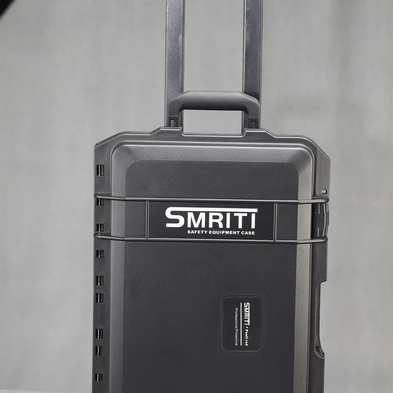 SMRITI heritage protection box black large trolley box thickened waterproof and dustproof multi-functional equipment tool box 7545 black with sponge