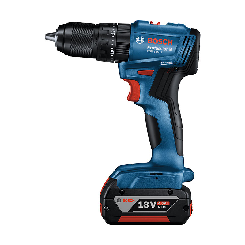 Bosch (BOSCH) Lithium Electric Drill GSR185-Li Cordless Hand Drill Household Electric Screwdriver Pistol Drill 18v Power Tool GSR185-LI Dual Electric (2.0ah) + Accessories