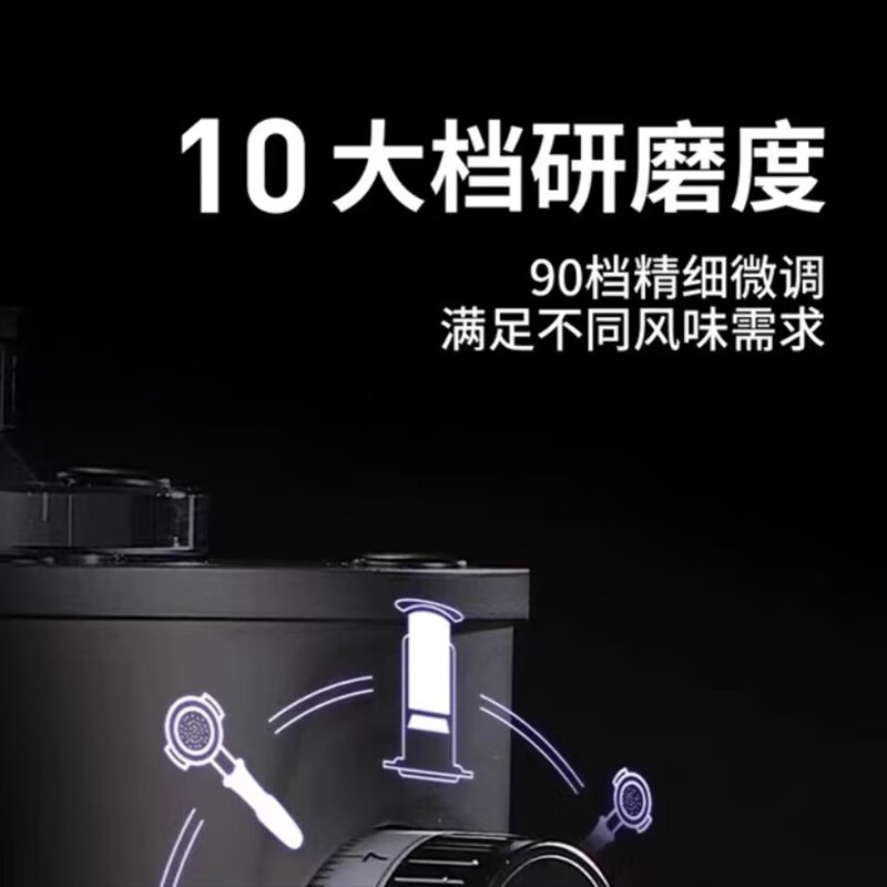 Bario K-83 new Italian coffee grinder coffee quantitative timing electric flat knife 83MM hand brewing commercial household K-83 Italian quantitative grinder (white)