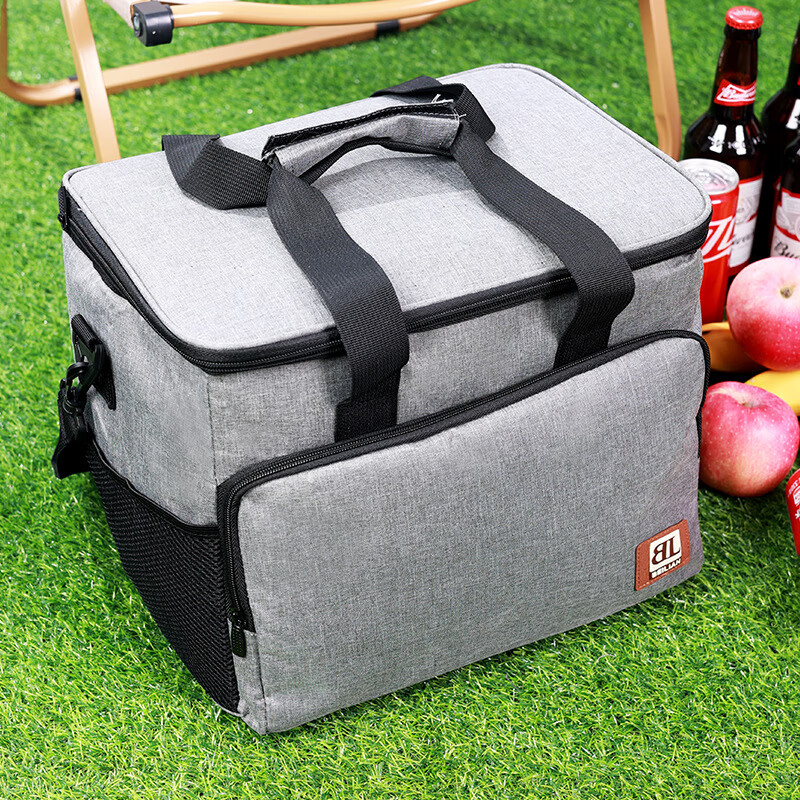Leo Bailey Insulated Box Outdoor Outdoor Portable Ice Bag Takeaway Food Delivery Insulated Bag Camping Picnic Bag 27L Large Black