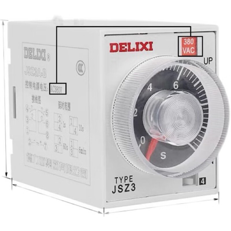 Delixi cycle time relay power on and off delay JSZ3A-BCD adjustable 220V380V24V JSZ3A-B/DC24V without seat