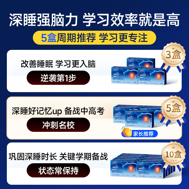Wanmitang student exam patch sleep code exam electrostatic patch improves insomnia relief and sleep aid for middle school and college entrance exam students preparation
