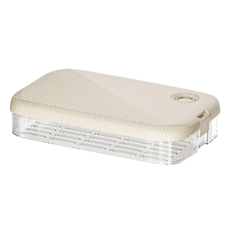 Zi Jiafu dumpling box storage refrigerator Chinese New Year dumpling box multi-layer food grade wonton preservation tray box freezer box white one layer one cover