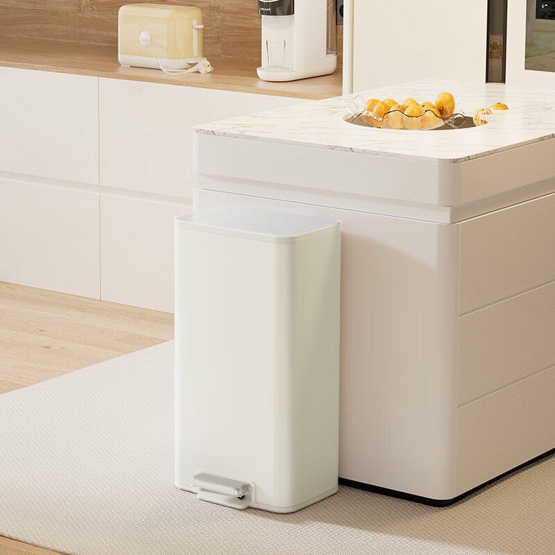 EKO foot-operated trash can 15L Yagang household kitchen living room with lid stainless steel large size Zhang Ruoyun recommends 9161