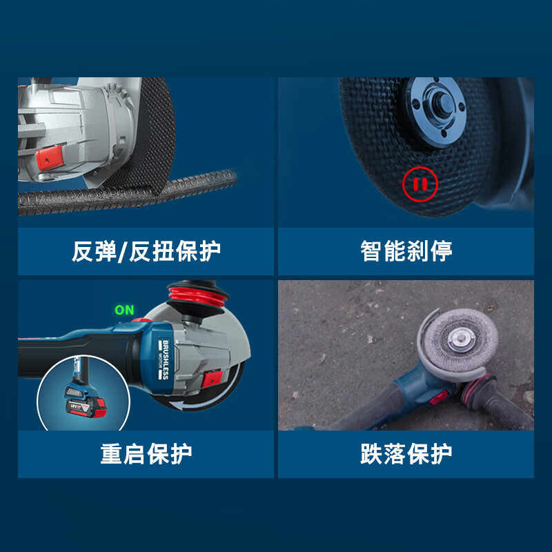 Bosch (BOSCH) angle grinder polishing lithium battery brushless GWS 18V-11S cutting disc diameter 100mm dual electric heavy-duty level