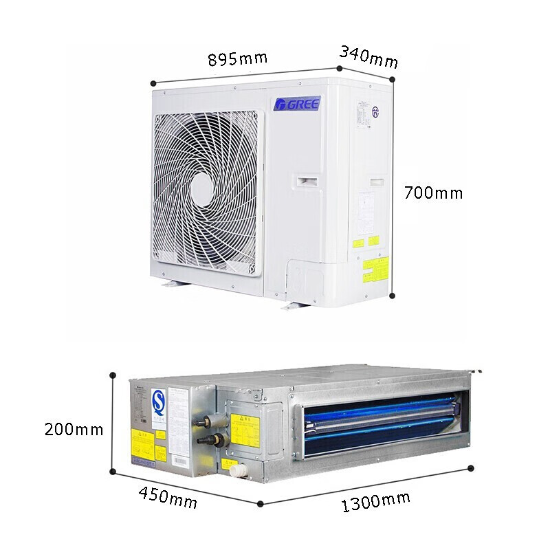 Gree (GREE) 3 HP duct machine one-to-one heating and cooling central air conditioner embedded home commercial office living room thin ceiling air conditioner fixed frequency C2 variable frequency C3 series low noise and energy saving subsidy 1 HP larger package heating and cooling cost-effective - bare machine price does not include installation