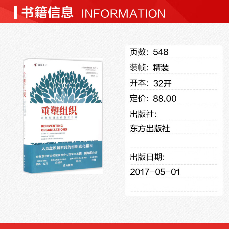 Reinventing the Organization by Frederic Lelou, business management books