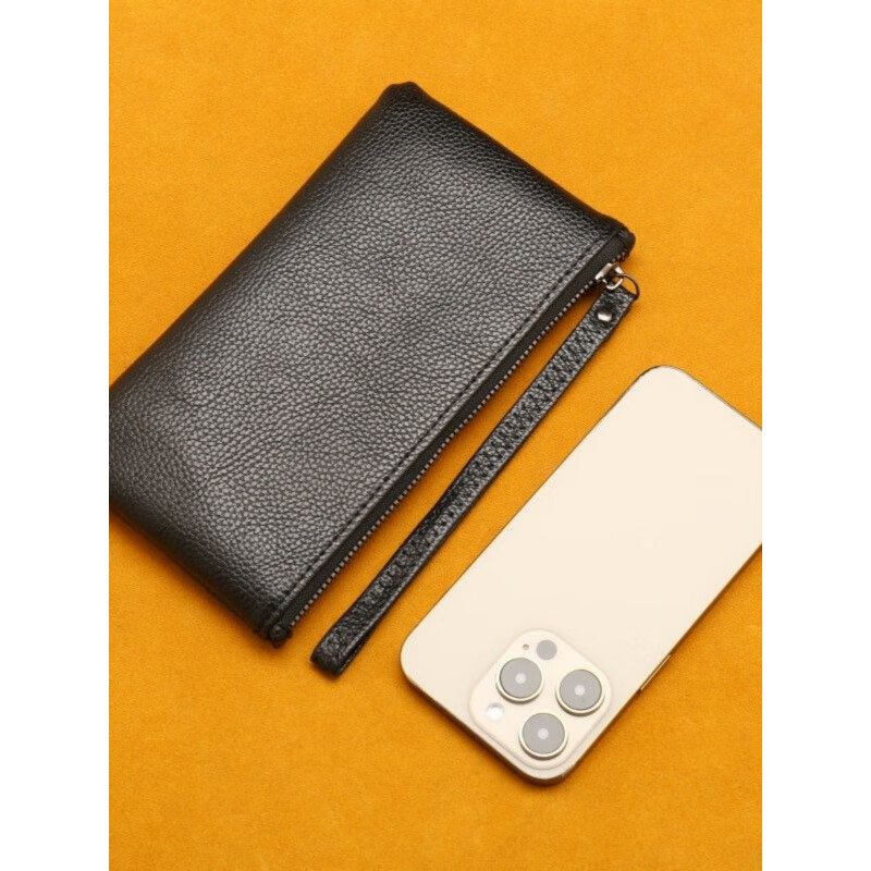 Casa-kupsCK cowhide men and women mini coin purse leather zipper coin bag short small wallet hand key bag card bag female sapphire blue