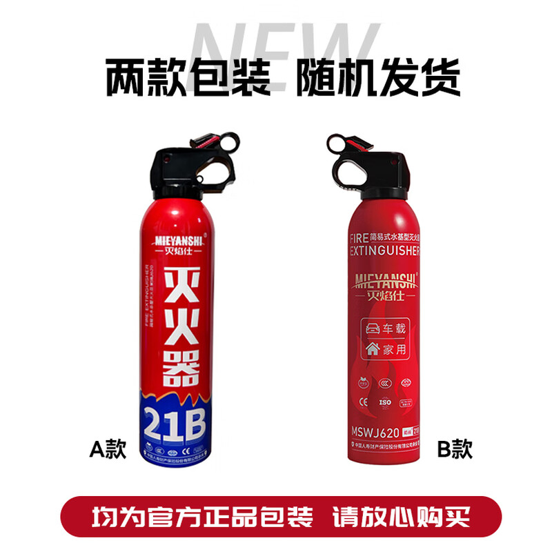 Flame Extinguisher Water-based Fire Extinguisher New Energy Vehicle-mounted Home Portable Small 21B National Fire Certification